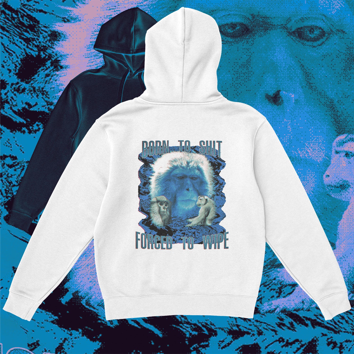 A hoodie with a design.