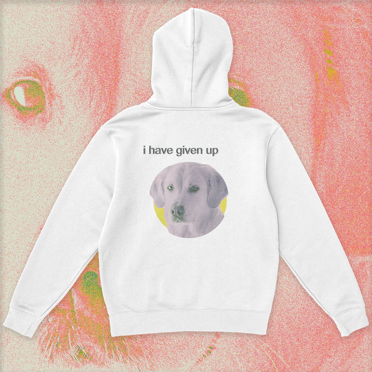 A hoodie with a design.
