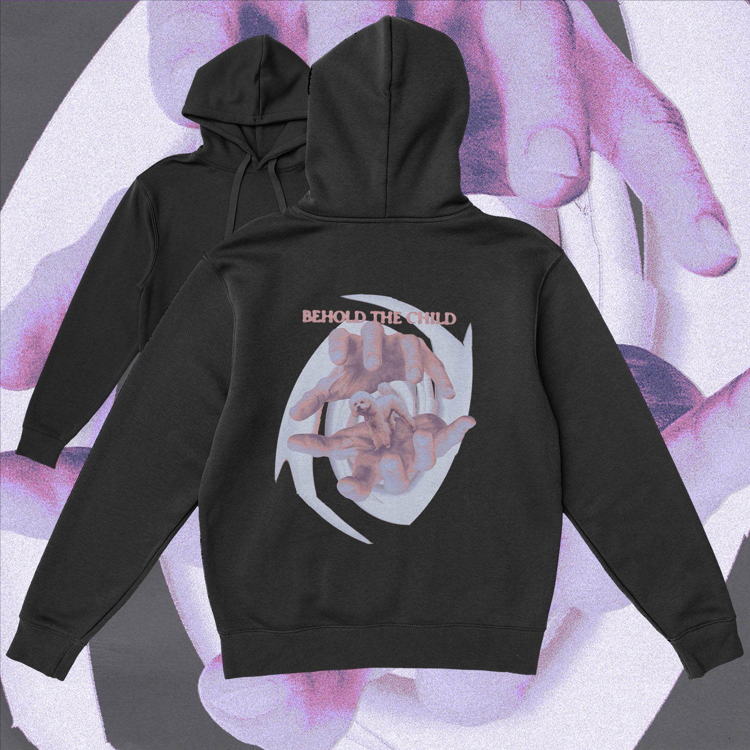 A hoodie with a design.