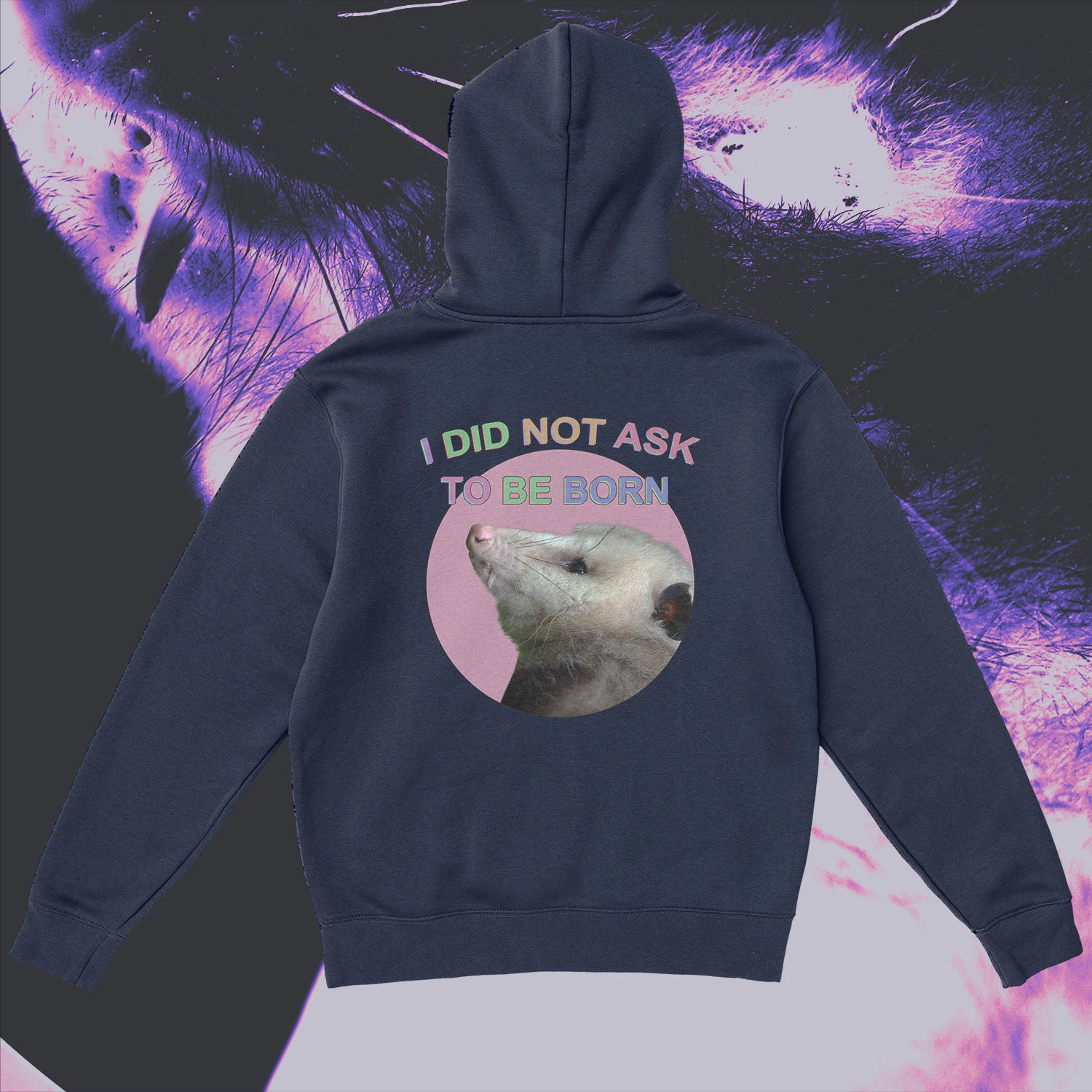 A hoodie with a design.