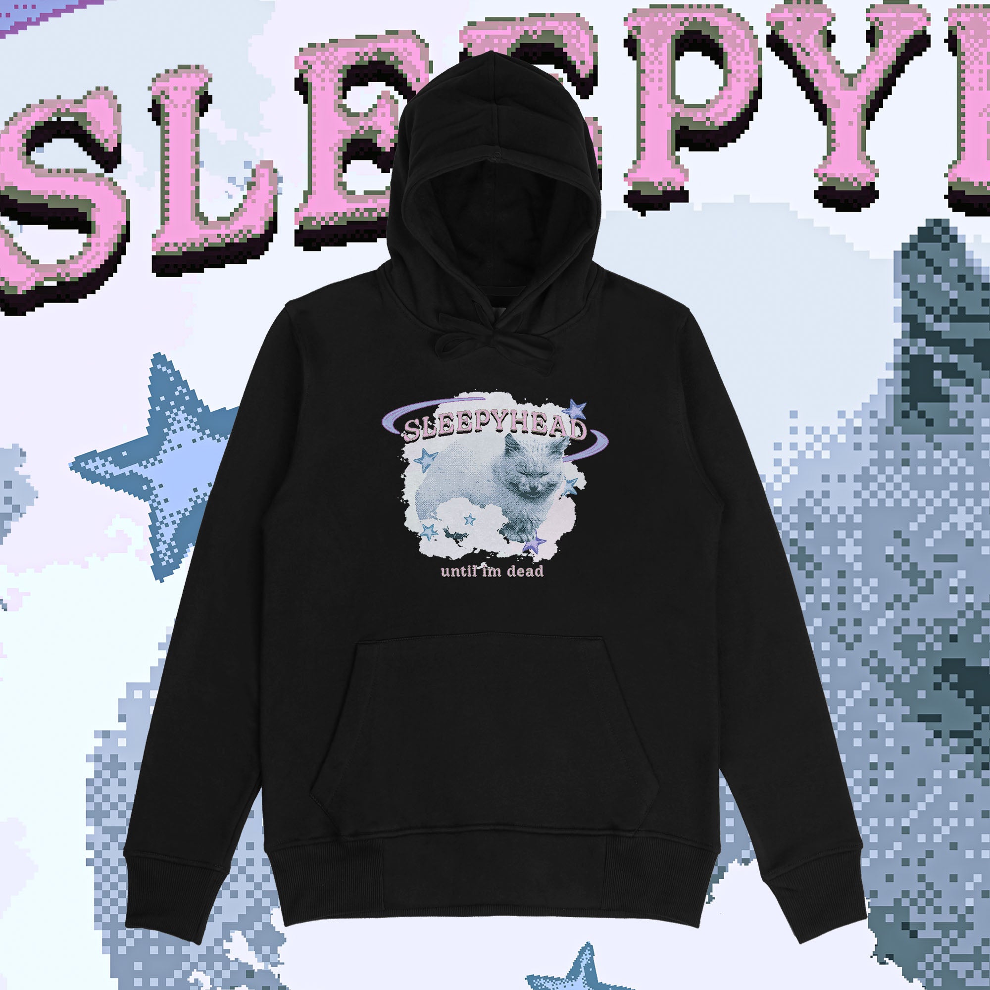 A hoodie with a design.