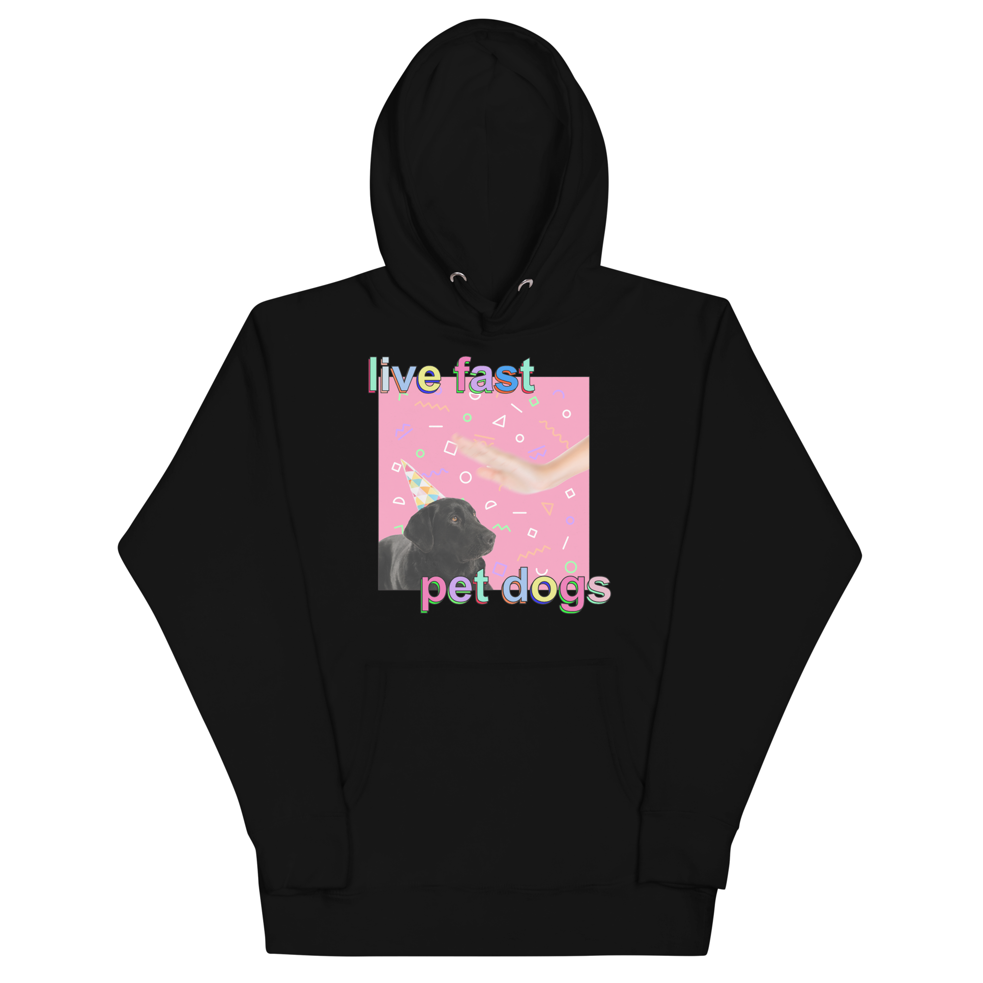live fast pet dogs (front print hoodie)