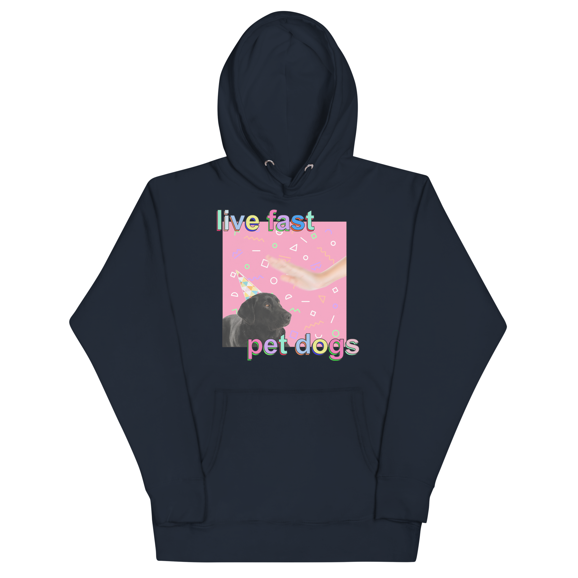 live fast pet dogs (front print hoodie)